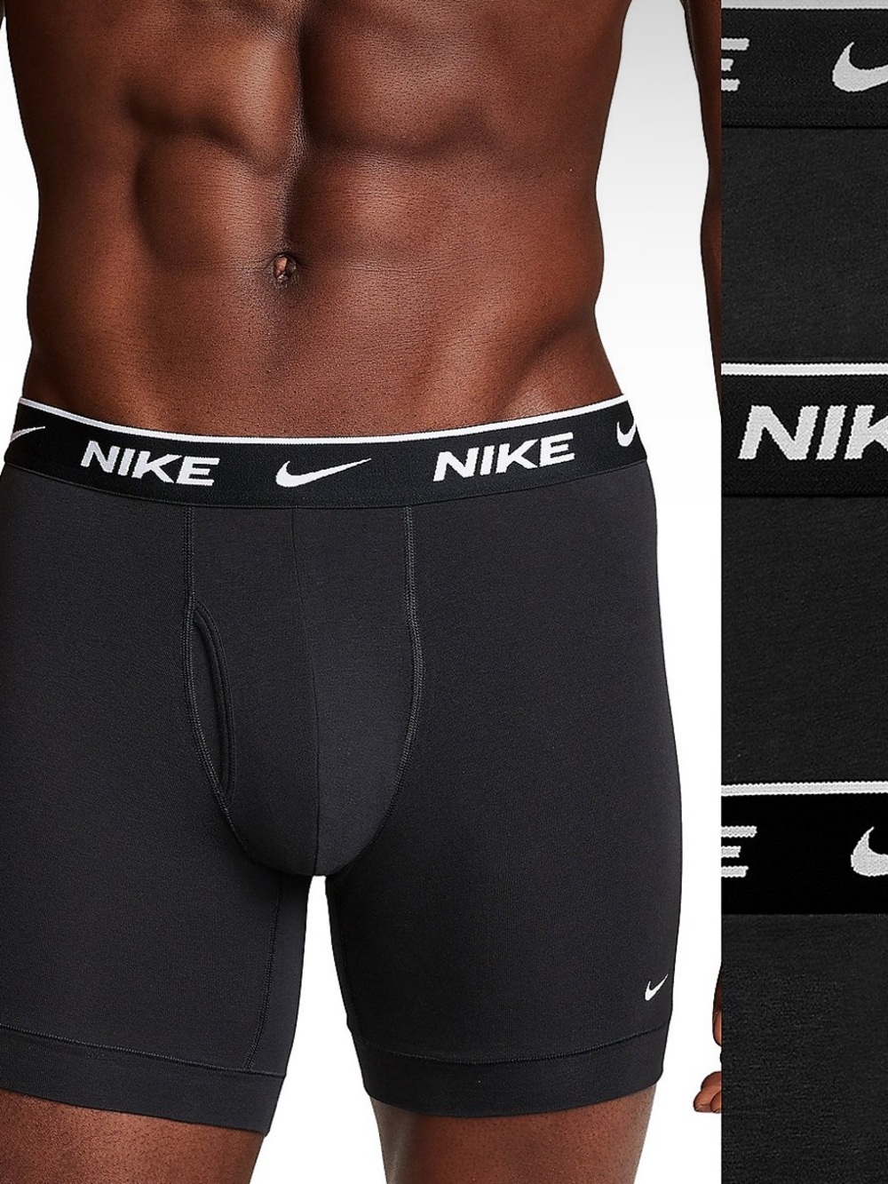 Nike Men’s Black Dri Fit Boxer Briefs L Large set of 3